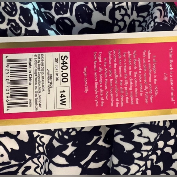 NWT Lilly Pulitzer for target swimsuit & matching pareo/sarong - Picture 6 of 11